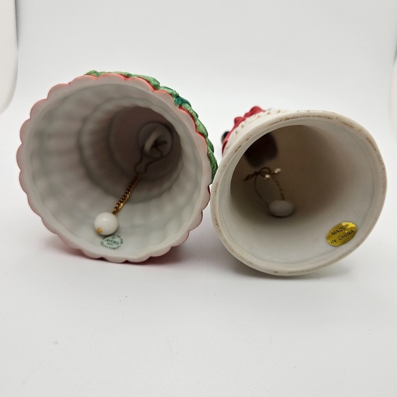 Vintage Christmas Bell Lot – Avon 1991 Bear Bell & Santa Merry Christmas Bell - Picture 3 of 7